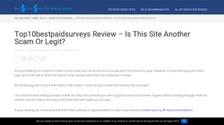 Top10bestpaidsurveys Review – Is This Site Another Scam Or Legit ...