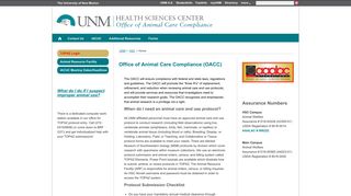 Office of Animal Care Compliance | The University of New Mexico
