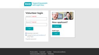 RNIB: Volunteer Login