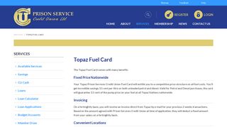 Topaz Fuel Card - Prison Service Credit Union