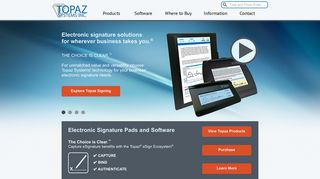Electronic Signature Pads and Software | Topaz Systems Inc.