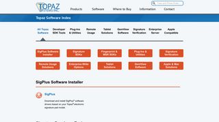 Electronic Signature Software Index | Topaz Systems Inc.