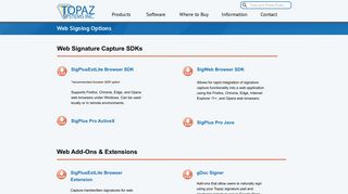 Web Signature Options | Topaz Systems Inc.