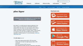 pDoc Signer Electronic Signature Software | Topaz Systems Inc.