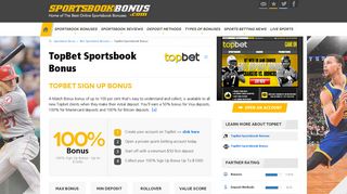 TopBet.com Sportsbook Bonuses, Promotions | TopBet Sign Up Bonus ...