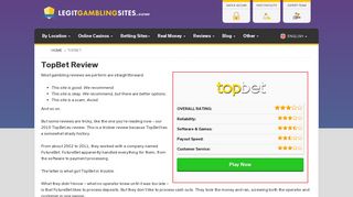 TopBet Review - Is TopBet.eu Legit in 2019? - Legit Gambling Sites