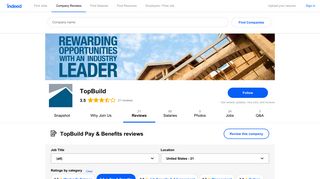 Working at TopBuild: Employee Reviews about Pay & Benefits ...