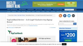 TopCashBack Review - Is It Legit? Exclusive $15 Signup Bonus!