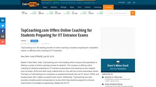 TopCoaching.com Offers Online Coaching for Students Preparing for ...