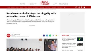 Kota becomes India's top coaching city with annual turnover of 1500 ...