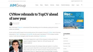 CVNow rebrands to TopCV ahead of new year - AIM Group