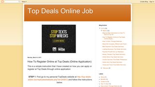 How To Register Online at Top Deals - Top Deals Online Job