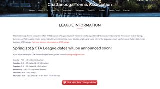 League Info – Chattanooga Tennis Association