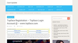 Topface Registration - Topface Login Account @ - www.topface.com