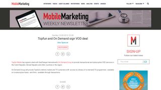 Topfun and On Demand sign VOD deal | Mobile Marketing Magazine