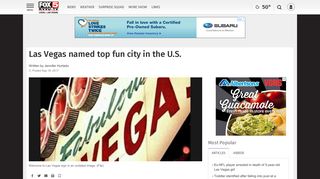 Las Vegas named top fun city in the U.S. | Las Vegas Local Breaking ...