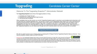 The Topgrading Snapshot™ Administrator Website! - What Is ...