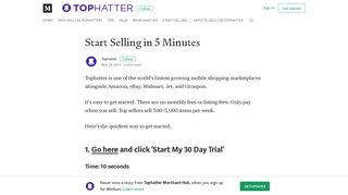 Start Selling in 5 Minutes – Tophatter Seller Hub – Medium