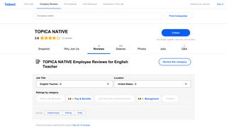 Working as an English Teacher at TOPICA NATIVE: Employee ...