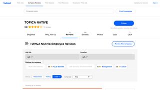 Working at TOPICA NATIVE: Employee Reviews | Indeed.com