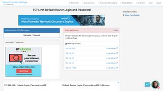 TOPLINK Default Router Login and Password - Clean CSS