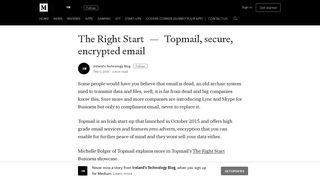 The Right Start — Topmail, secure, encrypted email – Ireland's ...