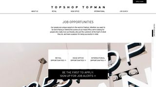 Topshop Topman Careers Website | Job Search