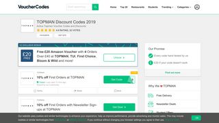 20% Off Code | TOPMAN Voucher Codes | February 2019