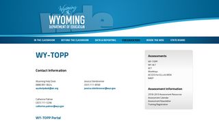 WY-TOPP | Wyoming Department of Education