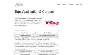 Tops Application - Tops Careers - (APPLY NOW)