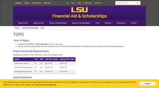 TOPS | LSU Financial Aid & Scholarships - Louisiana State University