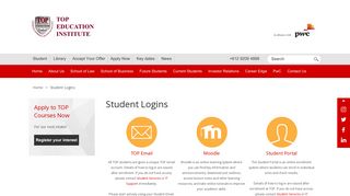 Student Logins - Top Education Institute