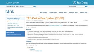 TES Online Pay System (TOPS) - Blink