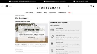 VIP Login | Sportscraft Australia