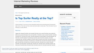 Top Surfer login | Internet Marketing Reviews
