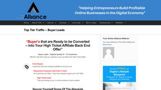 Top Tier Traffic - Buyer Leads - The Online Alliance