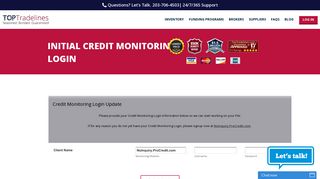 Initial Credit Monitoring Login - TopTradelines.com