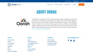 Oorah: The TorahMates Sponsor