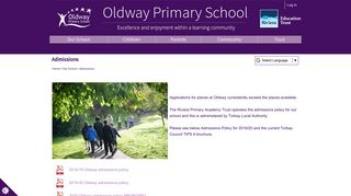 Admissions | Oldway Primary School