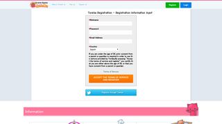 Toreba Registration - Registration Information Input | TOREBA