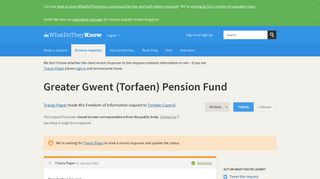 Greater Gwent (Torfaen) Pension Fund - a Freedom of Information ...