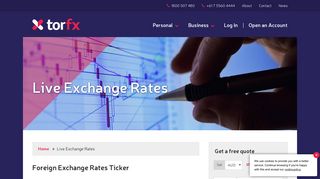 TorFX Currency Converter and Exchange Rates Ticker