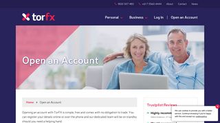 Open a Trading Account | Business & Personal Accounts | TorFX