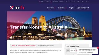 Money Transfer to Australia | Foreign Currency Transfers | TorFX