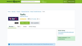 TorFx Reviews - ProductReview.com.au
