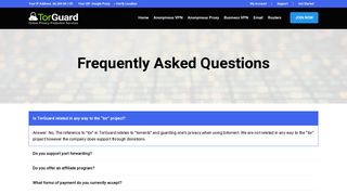 TorGuard FAQ | TorGuard