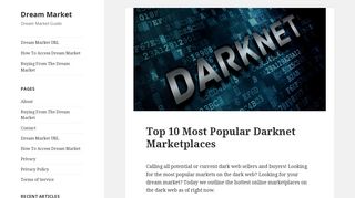 Top 10 Most Popular Darknet Marketplaces | Dream Market