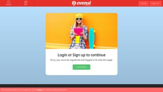 Evensi - Login or Sign up to continue