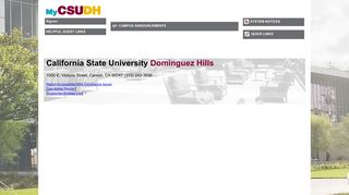 my.csudh.edu CSUDH portal