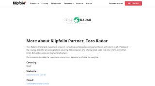 Toro Radar | Klipfolio.com